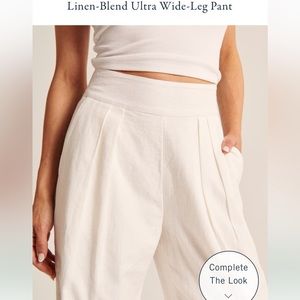 Abercrombie white linen pants